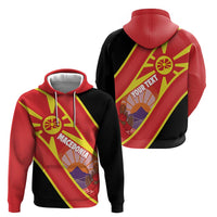 Personalised Macedonia National Day Zip Hoodie New Sun of Liberty Waves Style - Wonder Print Shop