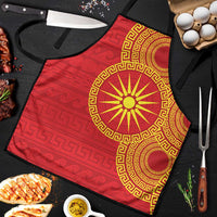 Vergina Sun Macedonia Apron Greek Pattern Red - Wonder Print Shop
