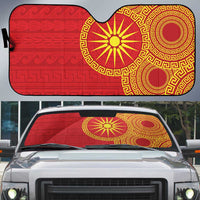 Vergina Sun Macedonia Auto Sun Shade Greek Pattern Red - Wonder Print Shop