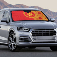 Vergina Sun Macedonia Auto Sun Shade Greek Pattern Red - Wonder Print Shop