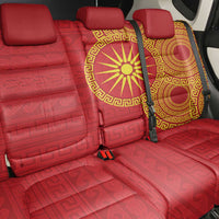 Vergina Sun Macedonia Back Car Seat Cover Greek Pattern Red - Wonder Print Shop