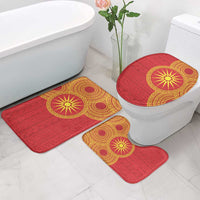 Vergina Sun Macedonia Bathroom Set Greek Pattern Red - Wonder Print Shop