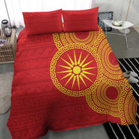 Vergina Sun Macedonia Bedding Set Greek Pattern Red - Wonder Print Shop