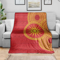 Vergina Sun Macedonia Blanket Greek Pattern Red - Wonder Print Shop