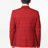 Vergina Sun Macedonia Blazer Greek Pattern Red - Wonder Print Shop