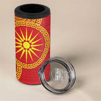 Vergina Sun Macedonia 4 in 1 Can Cooler Tumbler Greek Pattern Red - Wonder Print Shop