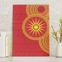 Vergina Sun Macedonia Canvas Wall Art Greek Pattern Red - Wonder Print Shop