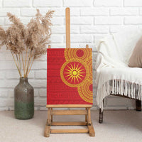 Vergina Sun Macedonia Canvas Wall Art Greek Pattern Red - Wonder Print Shop