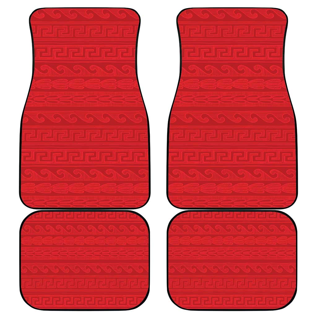 Vergina Sun Macedonia Car Mats Greek Pattern Red - Wonder Print Shop