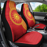 Vergina Sun Macedonia Car Seat Cover Greek Pattern Red - Wonder Print Shop