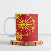 Vergina Sun Macedonia Ceramic Mug Greek Pattern Red - Wonder Print Shop