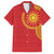 Vergina Sun Macedonia Family Matching Summer Maxi Dress and Hawaiian Shirt Greek Pattern Red - Wonder Print Shop