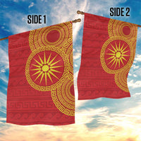 Vergina Sun Macedonia Garden Flag Greek Pattern Red - Wonder Print Shop