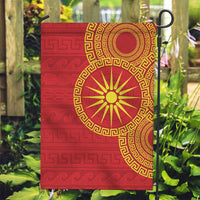 Vergina Sun Macedonia Garden Flag Greek Pattern Red - Wonder Print Shop