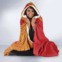 Vergina Sun Macedonia Hooded Blanket Greek Pattern Red - Wonder Print Shop