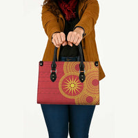 Vergina Sun Macedonia Leather Bag Greek Pattern Red - Wonder Print Shop