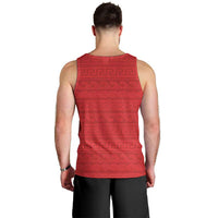 Vergina Sun Macedonia Men Tank Top Greek Pattern Red - Wonder Print Shop