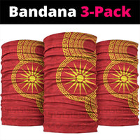 Vergina Sun Macedonia Neck Gaiter Greek Pattern Red - Wonder Print Shop