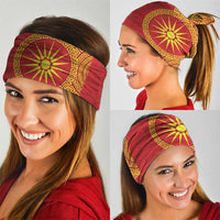 Vergina Sun Macedonia Neck Gaiter Greek Pattern Red - Wonder Print Shop