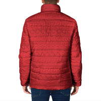 Vergina Sun Macedonia Padded Jacket Greek Pattern Red - Wonder Print Shop