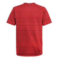 Vergina Sun Macedonia Rugby Jersey Greek Pattern Red - Wonder Print Shop
