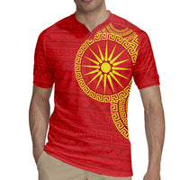 Vergina Sun Macedonia Rugby Jersey Greek Pattern Red - Wonder Print Shop