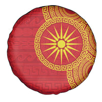 Vergina Sun Macedonia Spare Tire Cover Greek Pattern Red - Wonder Print Shop