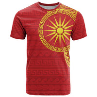 Vergina Sun Macedonia T Shirt Greek Pattern Red - Wonder Print Shop