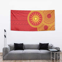 Vergina Sun Macedonia Tapestry Greek Pattern Red - Wonder Print Shop
