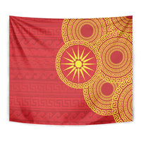 Vergina Sun Macedonia Tapestry Greek Pattern Red - Wonder Print Shop