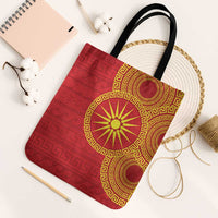 Vergina Sun Macedonia Tote Bag Greek Pattern Red - Wonder Print Shop