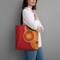 Vergina Sun Macedonia Tote Bag Greek Pattern Red - Wonder Print Shop