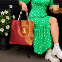 Vergina Sun Macedonia Tote Bag Greek Pattern Red - Wonder Print Shop