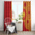 Vergina Sun Macedonia Window Curtain Greek Pattern Red - Wonder Print Shop