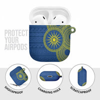 Vergina Sun Macedonia AirPods Case Greek Pattern Blue - Wonder Print Shop