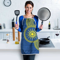 Vergina Sun Macedonia Apron Greek Pattern Blue - Wonder Print Shop