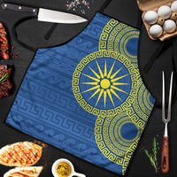 Vergina Sun Macedonia Apron Greek Pattern Blue - Wonder Print Shop