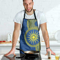 Vergina Sun Macedonia Apron Greek Pattern Blue - Wonder Print Shop