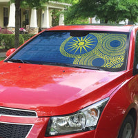 Vergina Sun Macedonia Auto Sun Shade Greek Pattern Blue - Wonder Print Shop