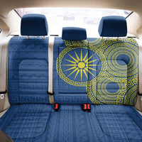 Vergina Sun Macedonia Back Car Seat Cover Greek Pattern Blue - Wonder Print Shop