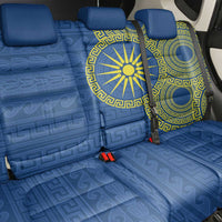 Vergina Sun Macedonia Back Car Seat Cover Greek Pattern Blue - Wonder Print Shop