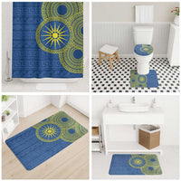 Vergina Sun Macedonia Bathroom Set Greek Pattern Blue - Wonder Print Shop