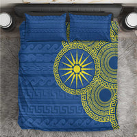 Vergina Sun Macedonia Bedding Set Greek Pattern Blue - Wonder Print Shop