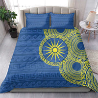 Vergina Sun Macedonia Bedding Set Greek Pattern Blue - Wonder Print Shop