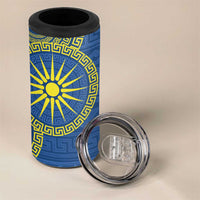 Vergina Sun Macedonia 4 in 1 Can Cooler Tumbler Greek Pattern Blue - Wonder Print Shop