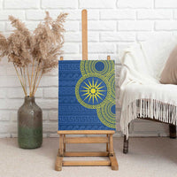 Vergina Sun Macedonia Canvas Wall Art Greek Pattern Blue - Wonder Print Shop