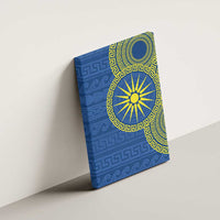 Vergina Sun Macedonia Canvas Wall Art Greek Pattern Blue - Wonder Print Shop