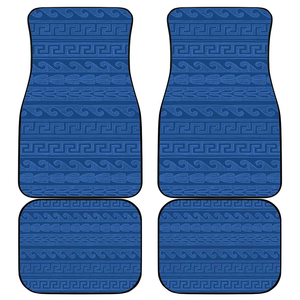 Vergina Sun Macedonia Car Mats Greek Pattern Blue - Wonder Print Shop