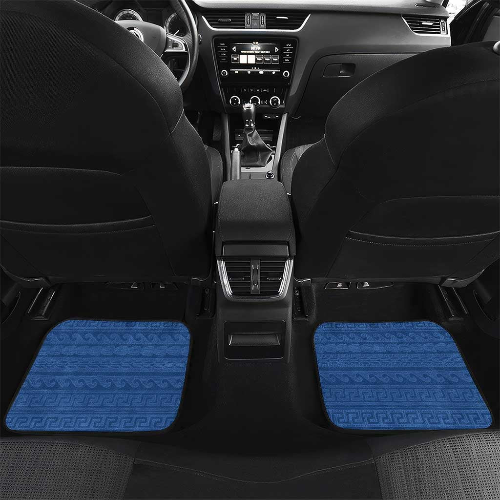 Vergina Sun Macedonia Car Mats Greek Pattern Blue - Wonder Print Shop