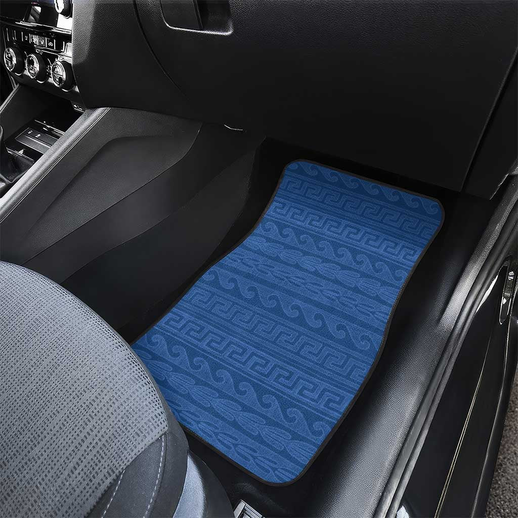 Vergina Sun Macedonia Car Mats Greek Pattern Blue - Wonder Print Shop